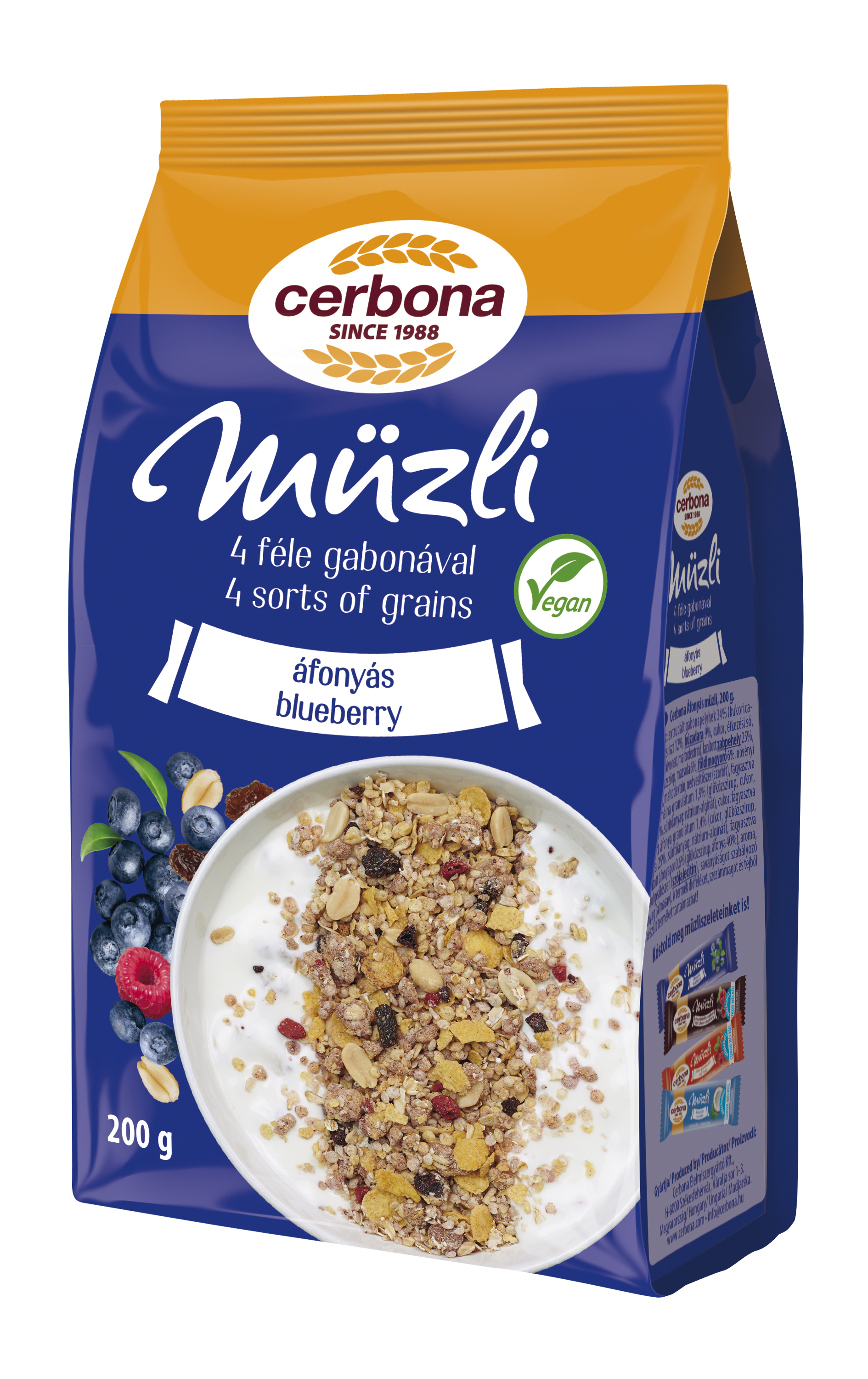 Cerbona Áfonyás müzli 200g